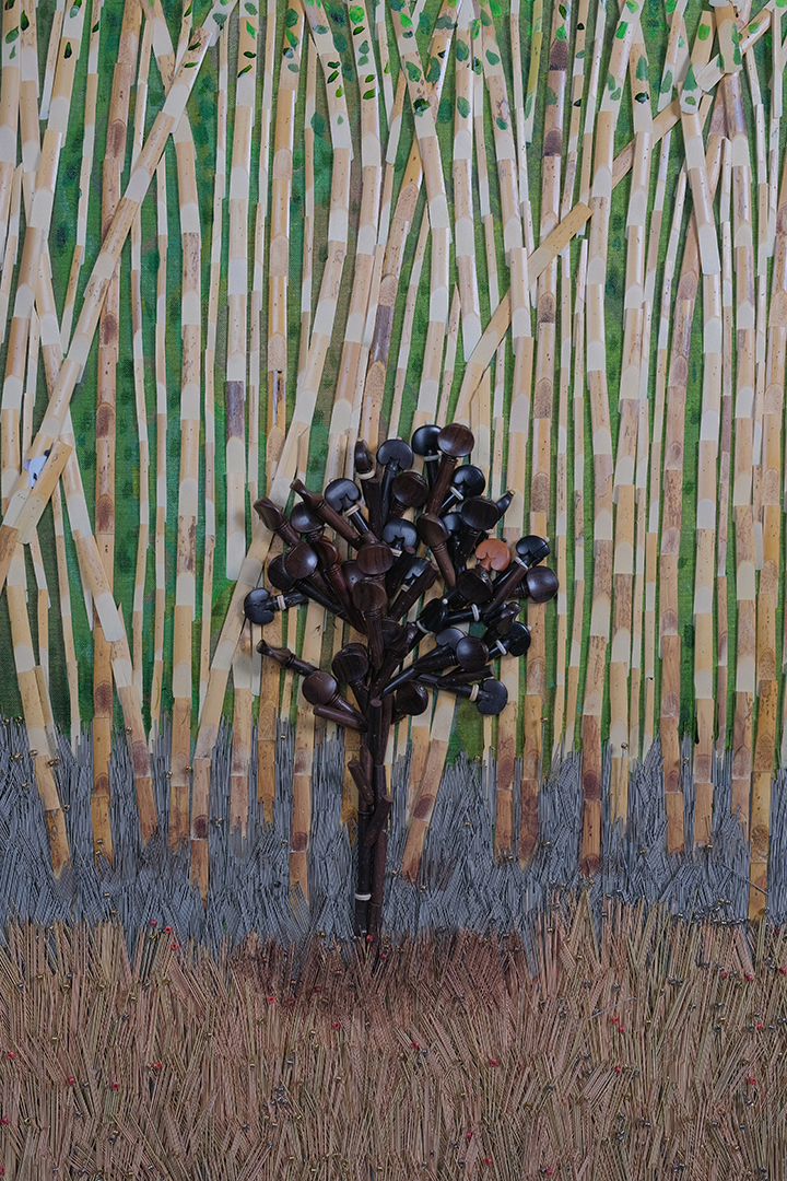 BAMBOO LANDSCAPE_2022_Guitar strings and parts, saxophone reeds_1
