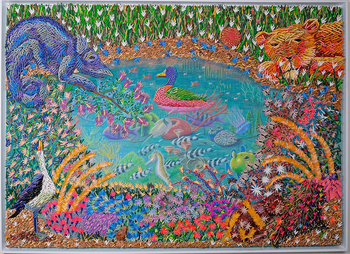UTOPIA_2017-2023_Colored pencil drawing and collage